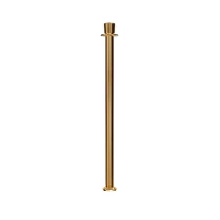 Montour Line Stanchion Post and Rope Fixed Base Sat.Brass Post Crown Top SP400F-CN-SB